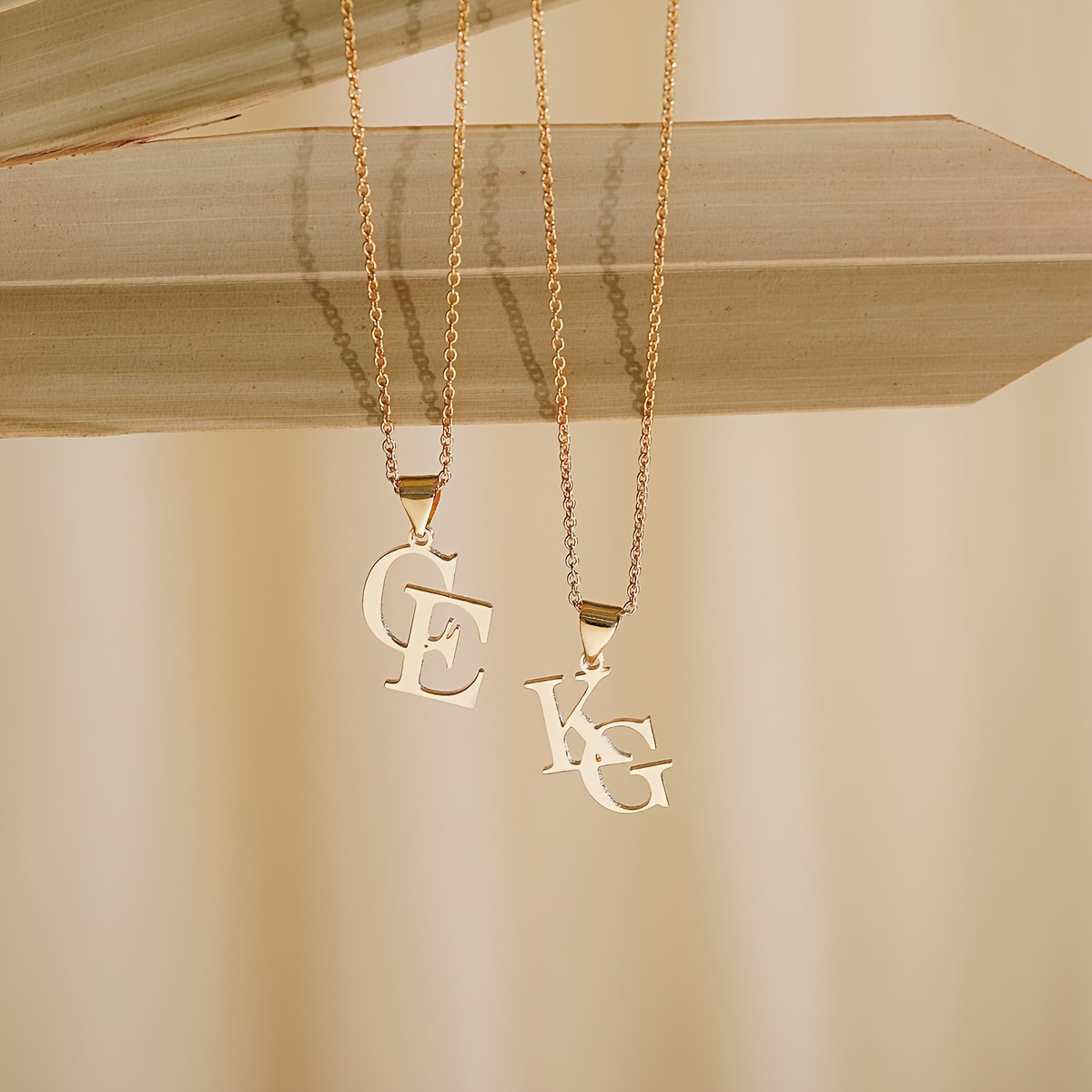 Personalized Double Letter Necklace, Exquisite Gift for Couples